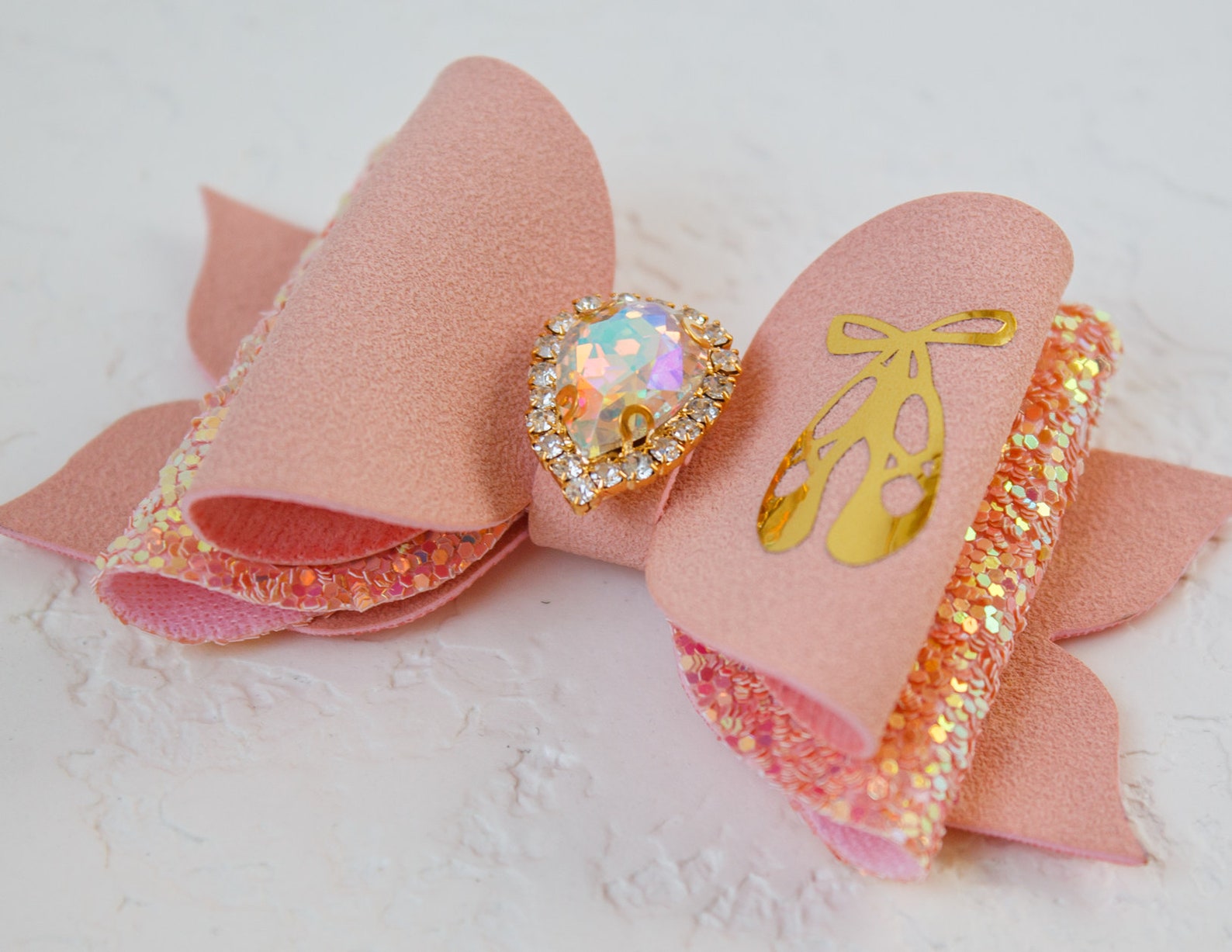 ballet shoes glitter hair bow faux suede pink ballet bow ballerina hairband ballet gifts ballerina shoes bow pointe shoes ballet