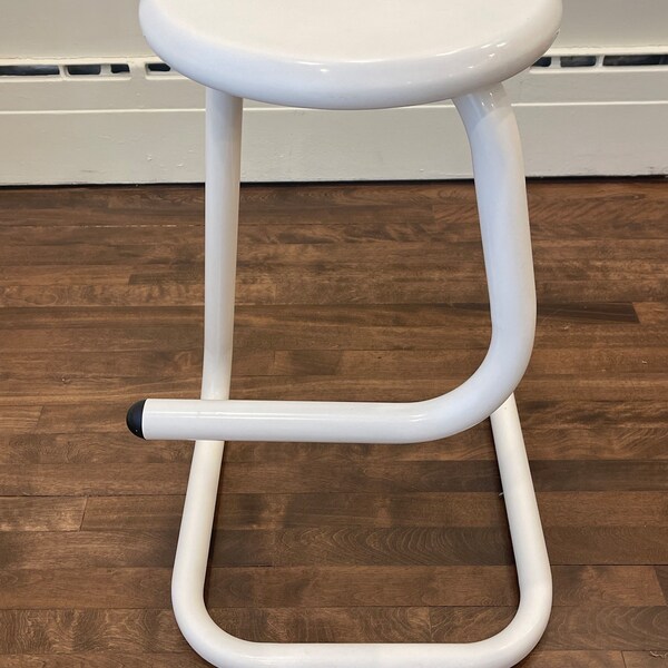 Vintage metal tubular PAPERCLIP stool | 24.5 ‘’ Height | Vintage Paperclip stool | metal tubular stool | industrial stool | counter stool