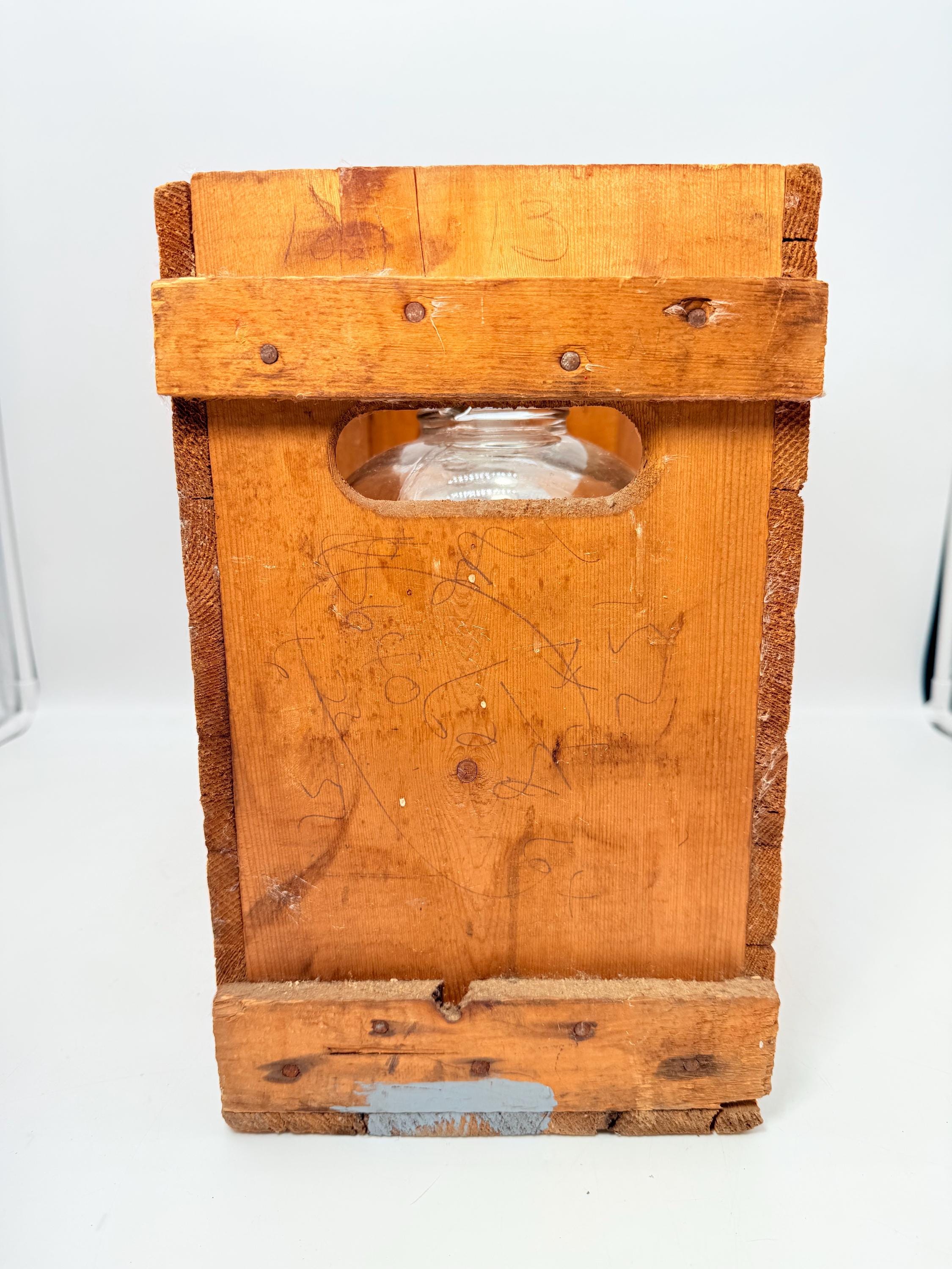 Vintage Coca-cola Wooden Crate With Glass Jugs - Coke Memorabilia