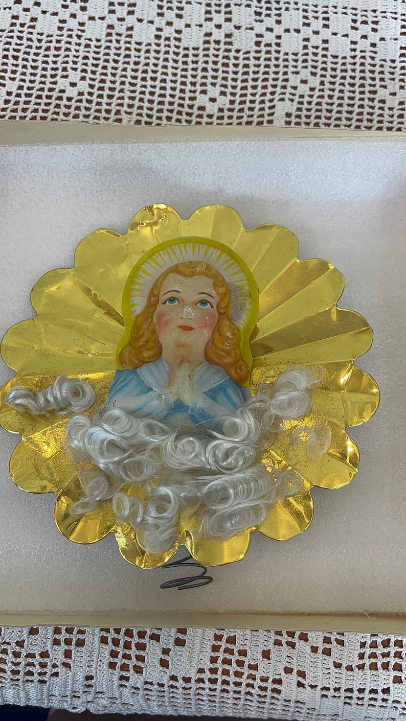 Vintage Christmas Tree Angel Topper Angel Tree Topper Vintage Vintage