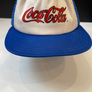 Vintage Coca-Cola blue, red, and white SnapBack mesh cap | Coca-Cola trucker cap | Coke logo hat | Vintage cap Coca-Cola | coke hats