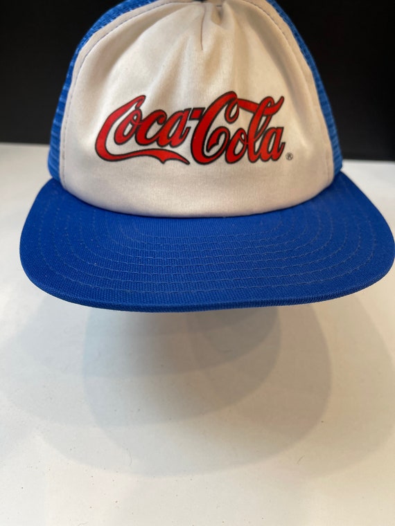 Blue Diet Coke Mesh Trucker Hat White Front with Red Writing Adjustable NEW Faire - The Online Wholesale Marketplace & Store main image 3