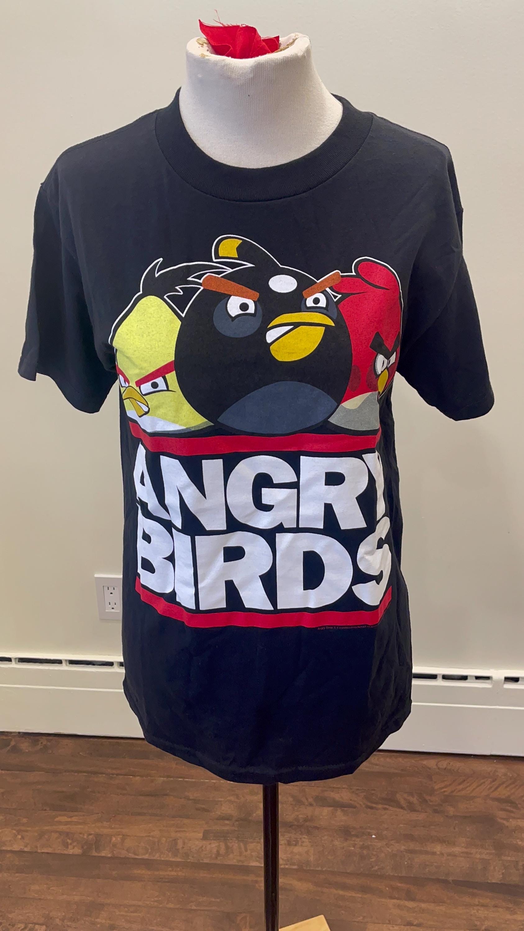 T-shirt Homme Angry Birds - Noir/Jaune/Rouge - Oiseau Blanc - Taille L - Neuf