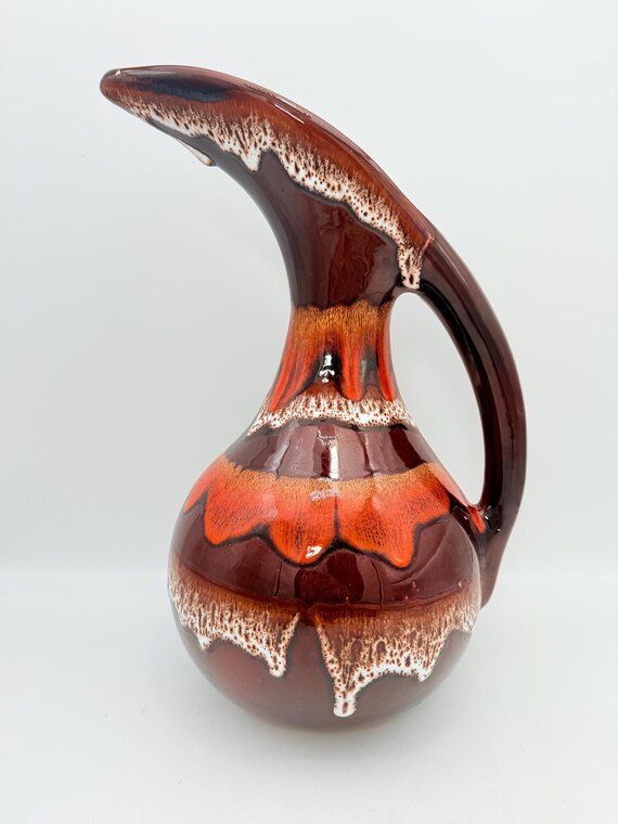 Grand Vase Vintage Avec Anse – Céramique – Occasion