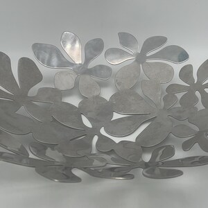 IKEA Korb Obstschale Edelstahl Farbe silber - Design von Monika Mulder - 90er Jahre Schale Tablett | 1999 Stockholm Ikea Obstschale von Monica Mulder