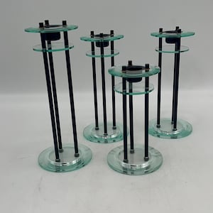 Set of 4 | Postmodern Candleholders | Michael Graves Style candleholders | Milano style candlestick holders | Memphis Style candle holders