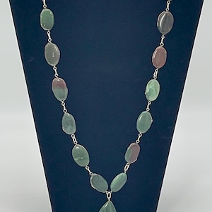 Vintage Brown & Green Jasper Chalcedony necklace | Two-way woman’s necklace | colourful necklace | accessories women