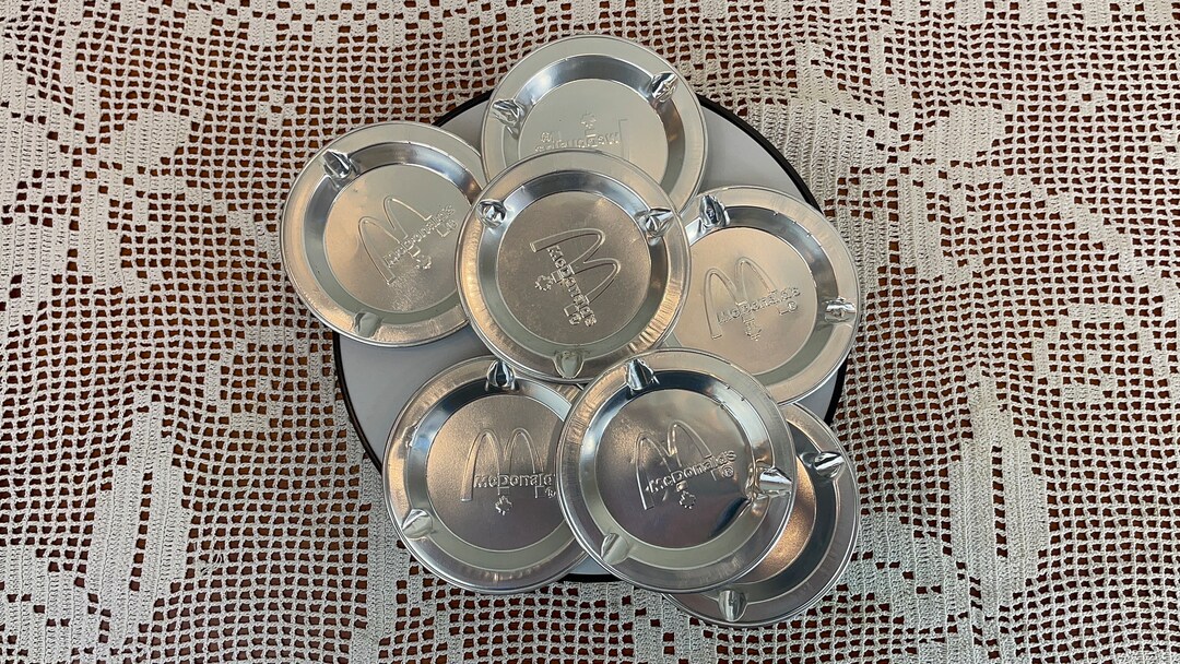 Mcdonalds Vintage Aluminum Ashtray Mcdonalds Collectibles Disposable