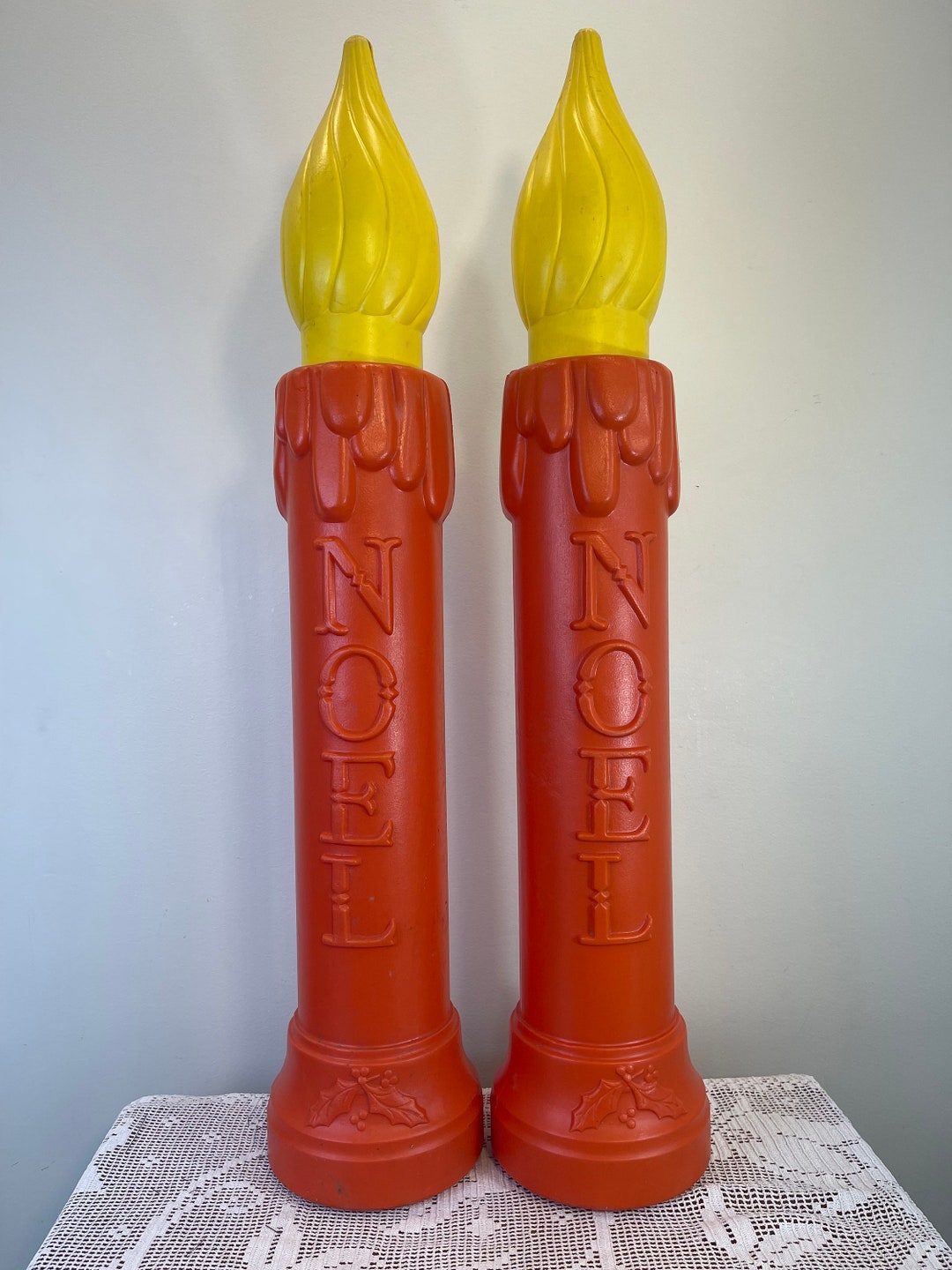 Vintage Christmas Candle Blow Molds Vintage Candle Etsy Canada