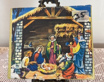 Vintage Nativity Scene figures || Vintage manger || Nativity Scene vintage || Christmas Scenes || Holly Family || Crèche family
