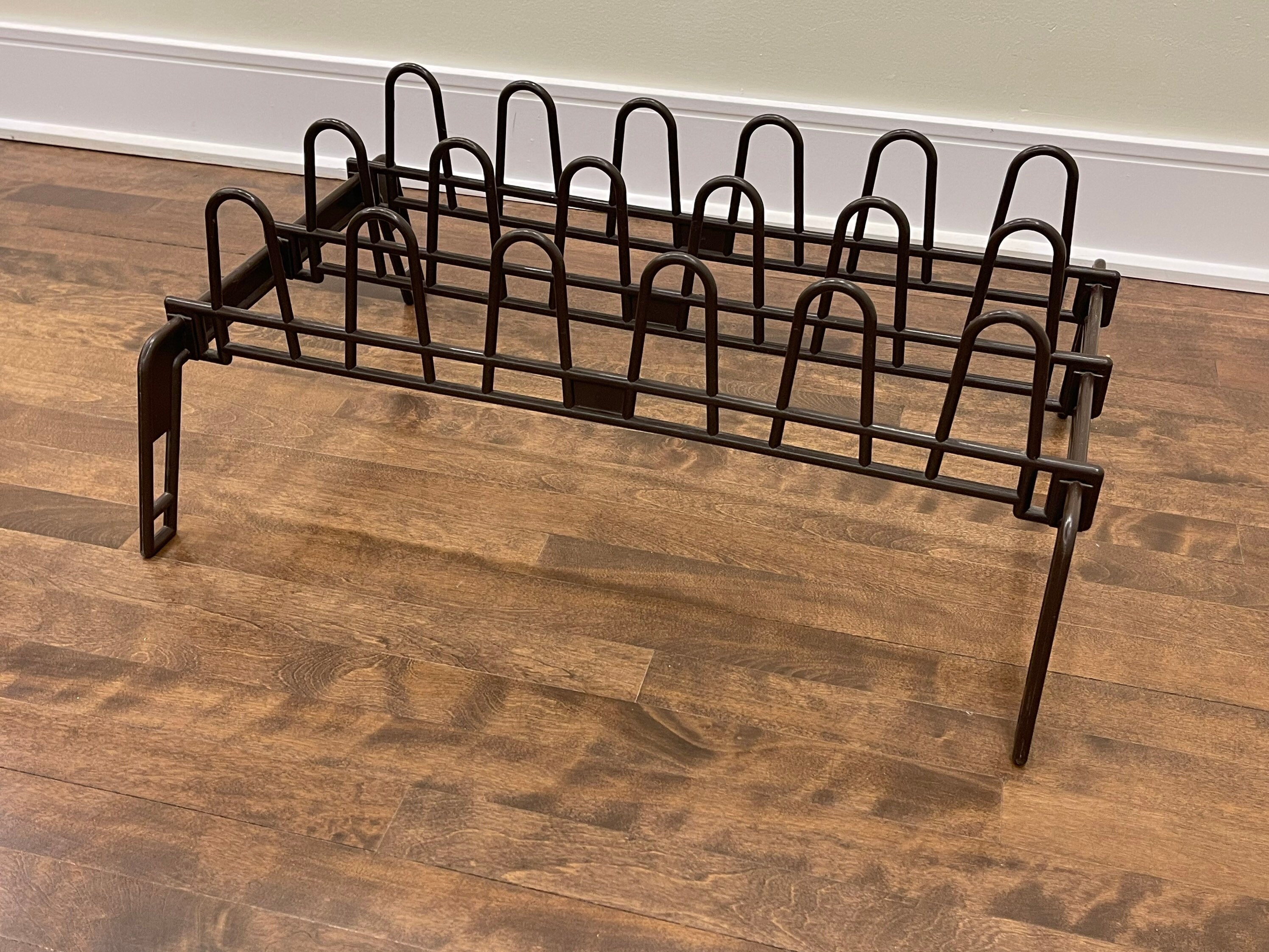 Vintage Retro Shoe Rack Vintage Brown Plastic Shoe Rack Etsy