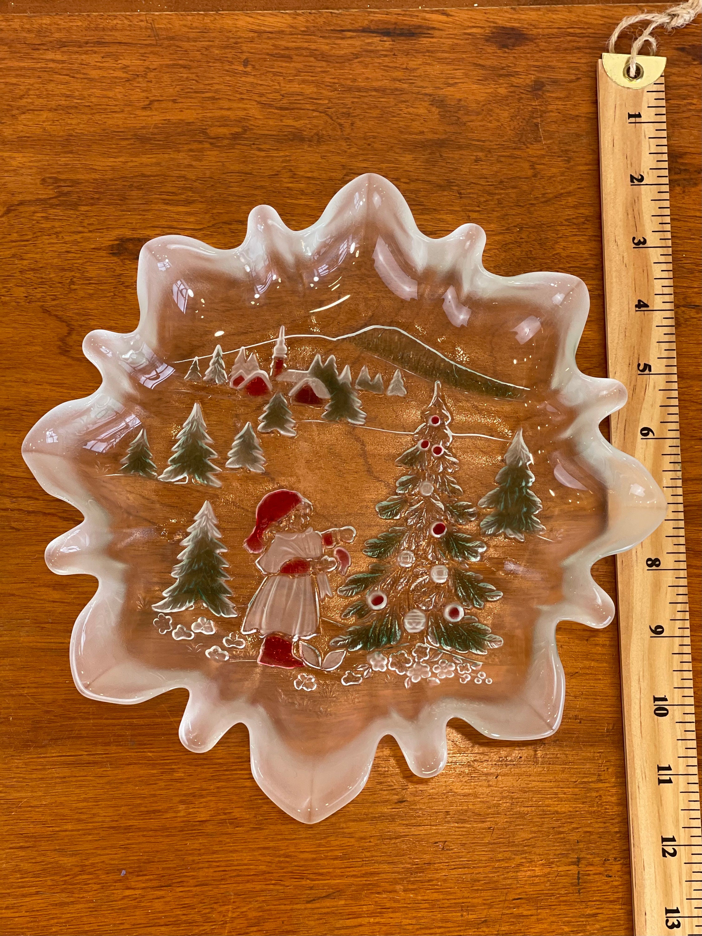 MIKASA Christmas Glass Candy Plate || Christmas Plates