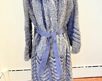 Mint Gray Astrakhan Lamb Fur Belt Women Women Sz 38 display picture 3
