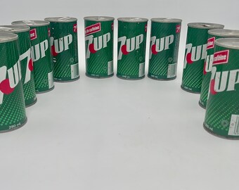 Set of Ten Vintage 7UP Cans I Sevenup Cans I Vintage Soda