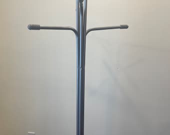 Vintage RIGG Coat Stand by Tord Bjorklund for Ikea 1980s Circa Tubular Grey Metal || Vintage Ikea RIGG standing coat rack | hat rack