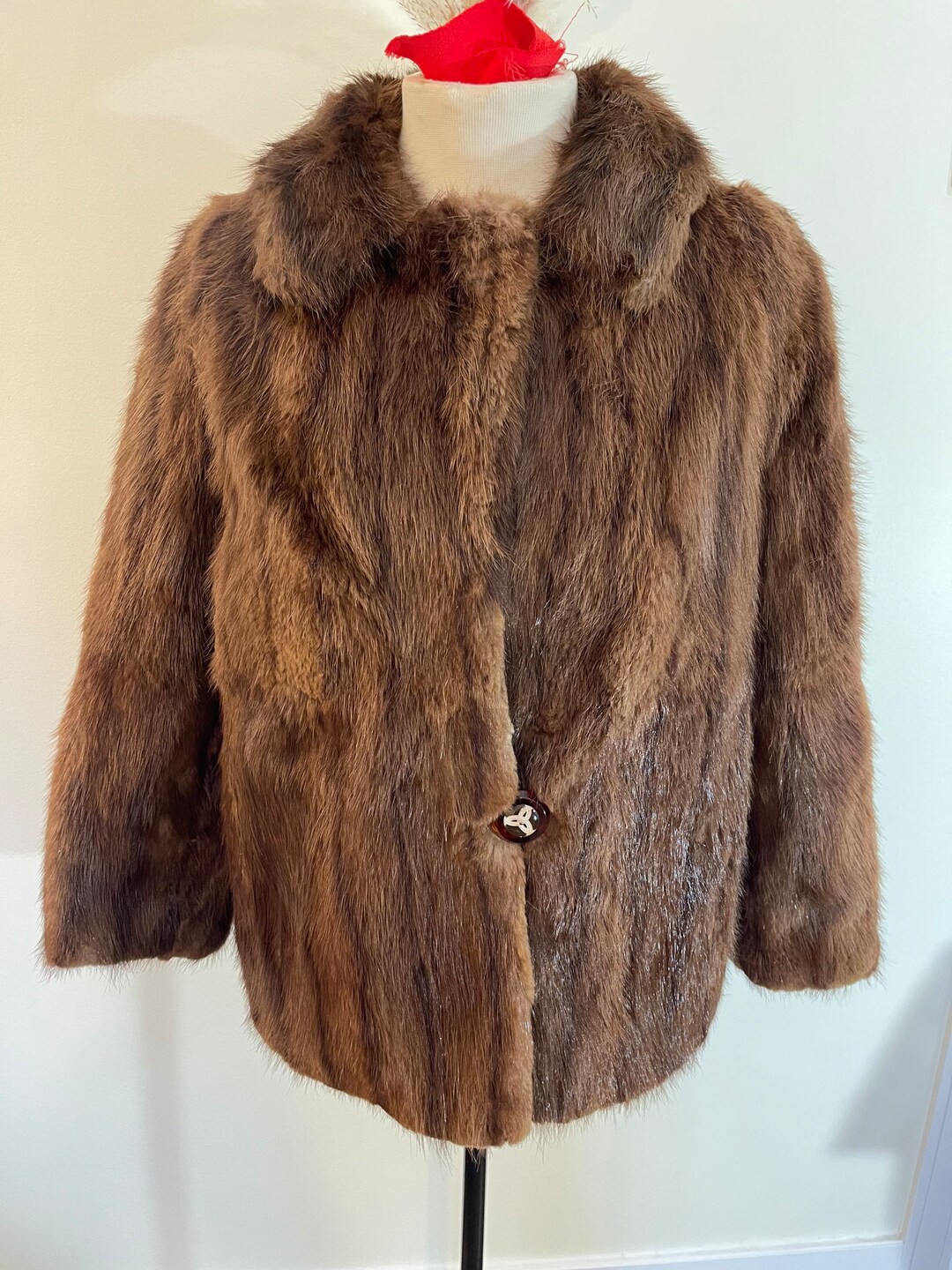 Vintage Muskrat Fur Coat Womans Vintage Muskrat Fur Coat Fur Jacket for Women Short Fur Coat for