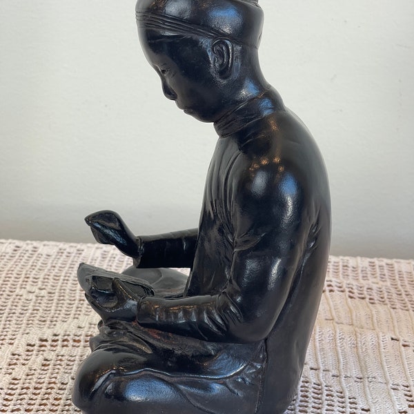 Vintage sculpture Austin Production Signed 1961’ Circa || Sculpture Asian man scholar || vintage Austin productions man sculpture | statue