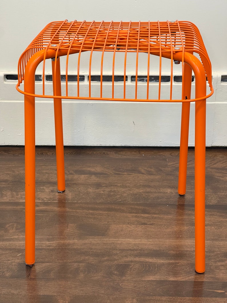 Vintage IKEA Orange Wire Stool Västeron Inma Bermúdez & Etsy