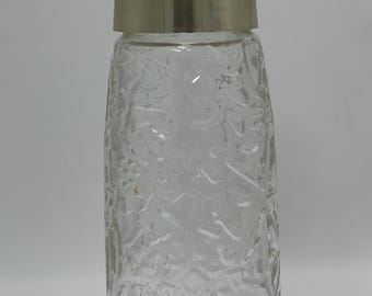 Botella de licor de vidrio moldeado vintage con tapa de plástico / botella texturizada para coctelera