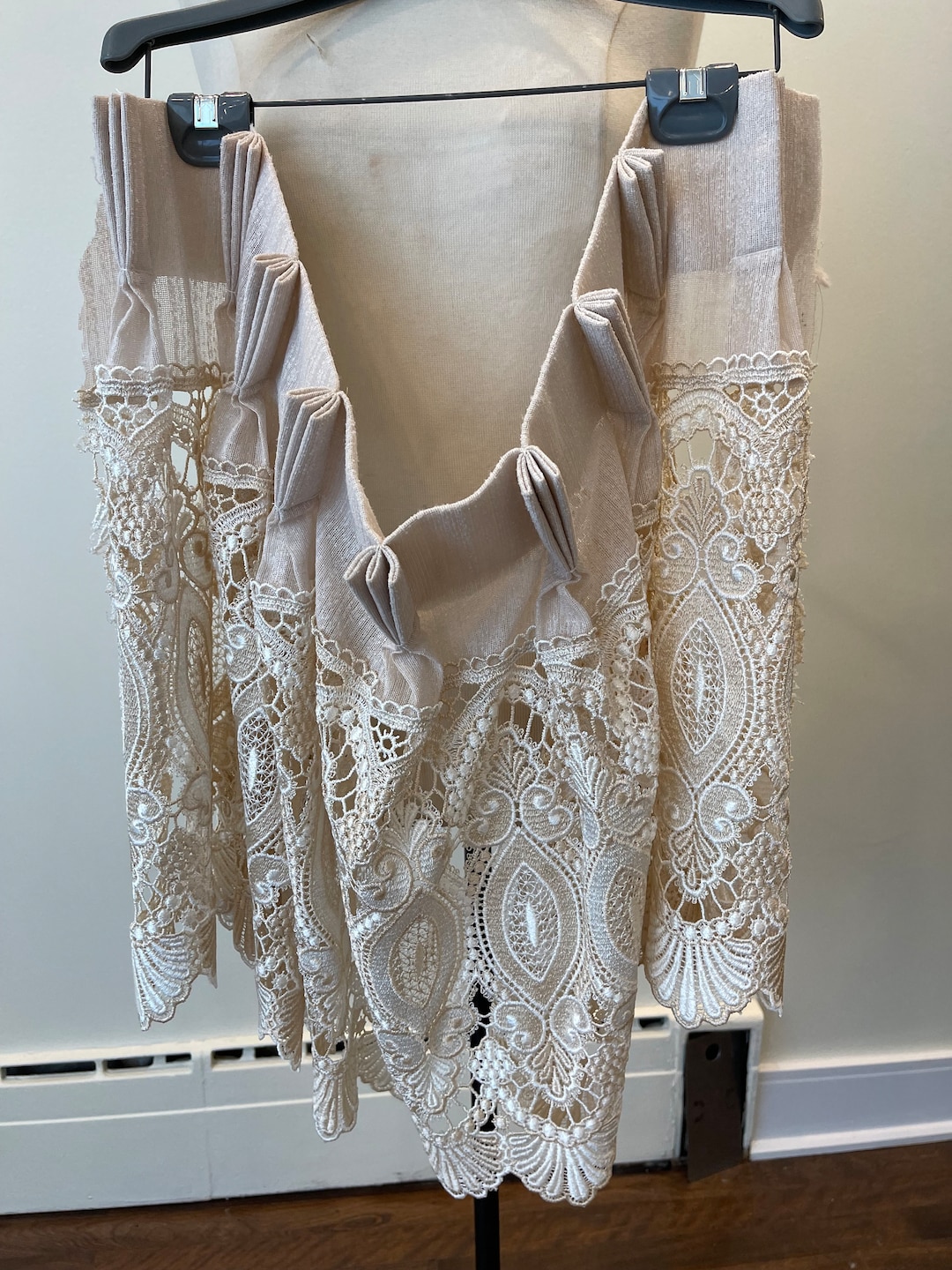 Vintage Kitchen Curtain Vintage Window Curtain With Back Hook Spaces