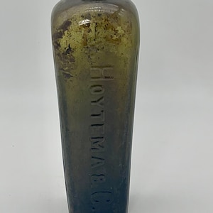 Botella de ginebra antigua V. Hoytema y C Case de 1800 / Botella de vidrio coleccionable / Impuestos de EE. UU. incluidos