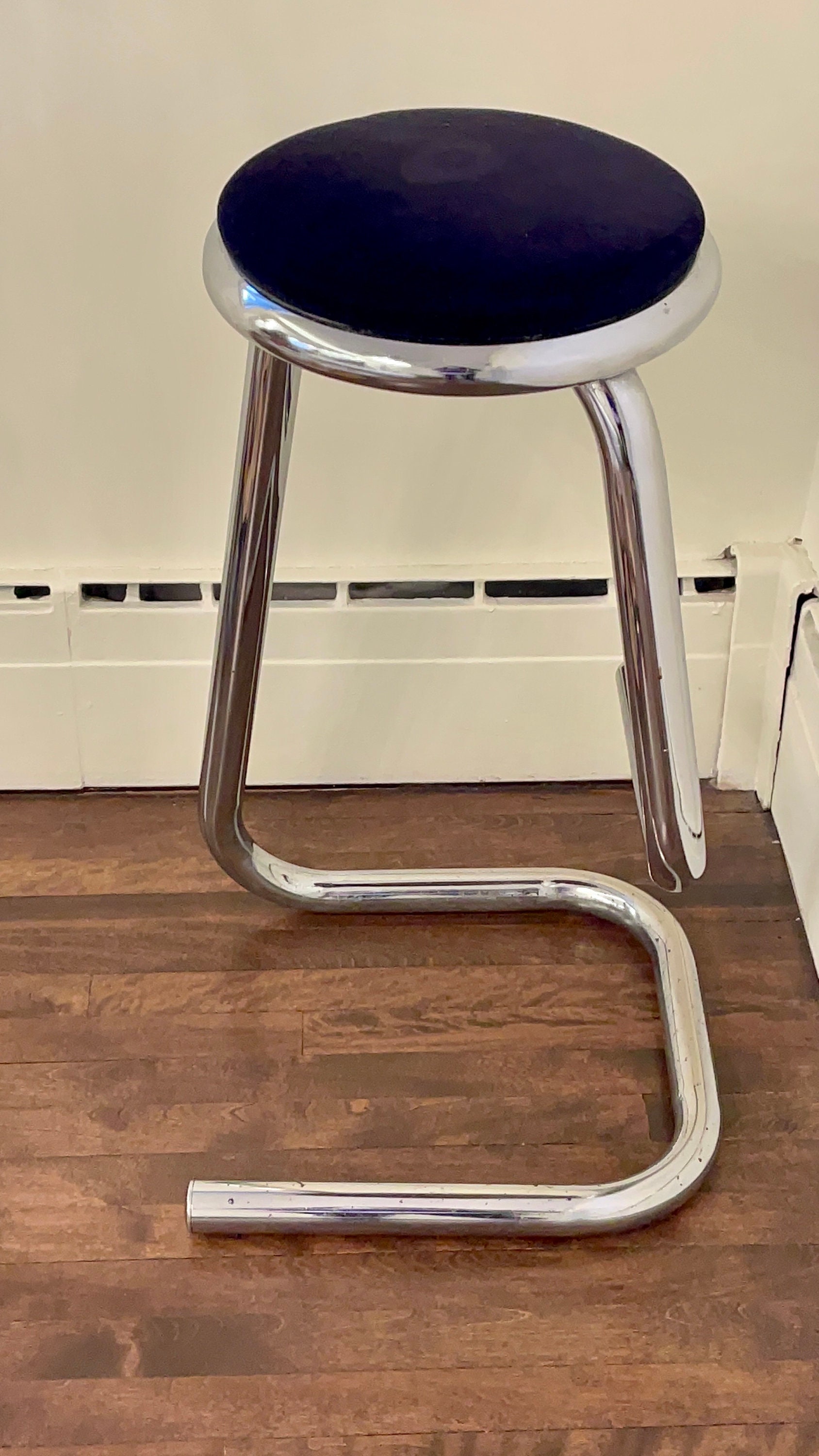 スツール | ヴィンテージ クローム メタル ペーパークリップ スツール