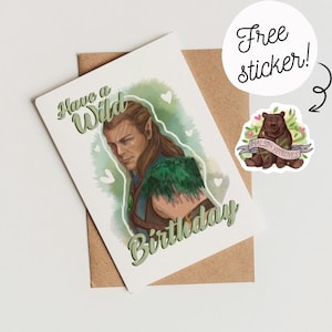 Halsin a une carte d'anniversaire sauvage | carte de voeux | Bg3 | Donjons et dragons | Druide