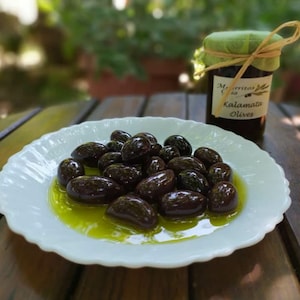 Kalamata Olives in Greek Olive oil, Mediterranean Diet,Vegan Nutrition, Greek Olive, Healthy Greek SuperFood, Healthy Snack, Keto Diet Food