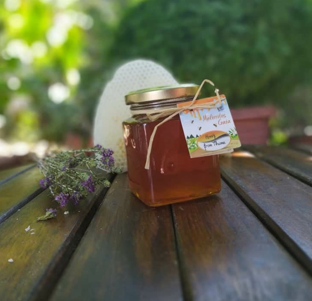 Thyme Greek Honey, Organic Honey, Unheated, Unfiltered, Raw Greek Honey