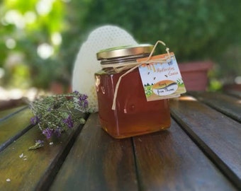 Thyme Greek Honey, Organic Honey, Unheated, Unfiltered, Raw  Greek Honey, Healthy Food, Gift for Mom, Grandama Gift, Gift for Honey Lovers.