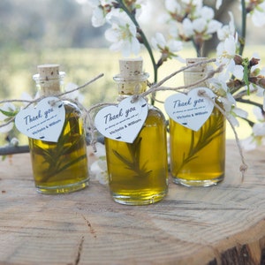 120 pcs Greek Extra Virgin Olive Oil, 50ml Glass Bottle,  Wedding  Bridal Shower Baftism Baby Shower  Favors,
