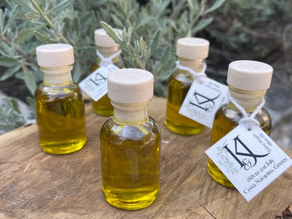 Mini Olive Oil Wedding Favors – 30ml Bottles- Extra Virgin Olive 