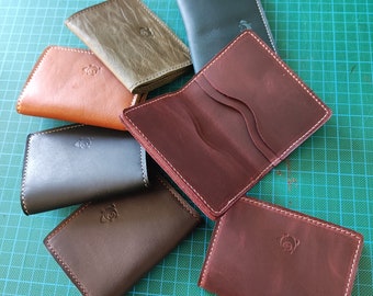 Cowhide leather card holder