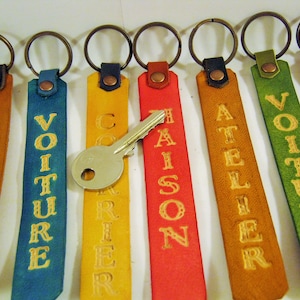 Customizable leather keyring