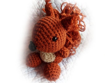 Crochet pattern for the squirrel 12 cm