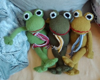 Knitting instructions for the frogi