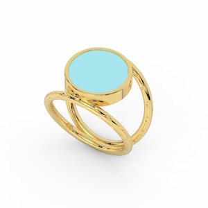 Aquamarine Ring, Birthstone Ring, Bezel Setting Ring, Promise Ring 14k Gold