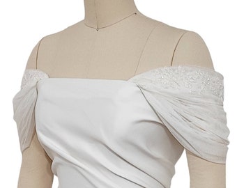 DETACHABLE Wedding Dress SLEEVES, DETACHABLE Bridal Sleeves, Detachable Strap, Removable sleeves,Wedding Dress sleeves,Off shoulders sleeves