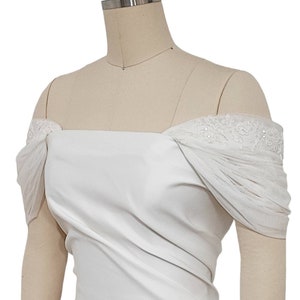 DETACHABLE Wedding Dress SLEEVES, DETACHABLE Bridal Sleeves, Detachable Strap, Removable sleeves,Wedding Dress sleeves,Off shoulders sleeves