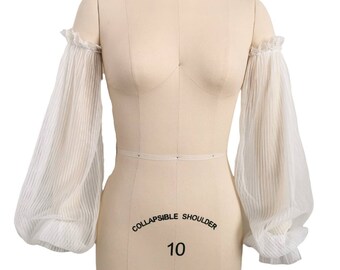 Mangas removíveis para vestido de noiva, Mangas de tule para noiva, Mangas longas para noiva, Mangas compridas, Mangas para vestido, Mangas marfim para noiva, Feito sob encomenda