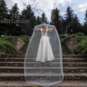 Pearl Cathedral veil, Pearl Veil, Cathedral Veil length, Wedding Veil, Soft Ivory veil, bridal veil, single tier veil, veil wedding, veil