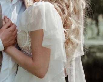 Bridal detachable sleeves, Bridal Tulle Sleeves, Ivory long sleeves, Detachable Weddings Dress Sleeves, Off shoulders sleeves, Tulle straps,