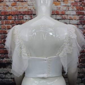 TULLE DETACHABLE WEDDING Dress Straps, off Shoulder Sleeves, Detachable ...