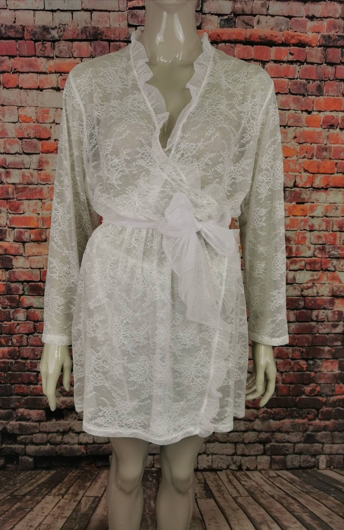 White Lace Robe Bridal robe Luxury Handmade Lingerie Etsy