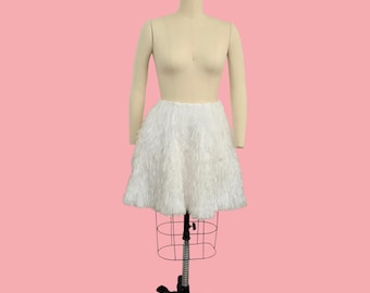 Ivory Tassel Skirt for Wedding, Boho Bridal Separates with Tulle Underlay, Beach Wedding Skirt, Made to Order Bridesmaid Outfit
