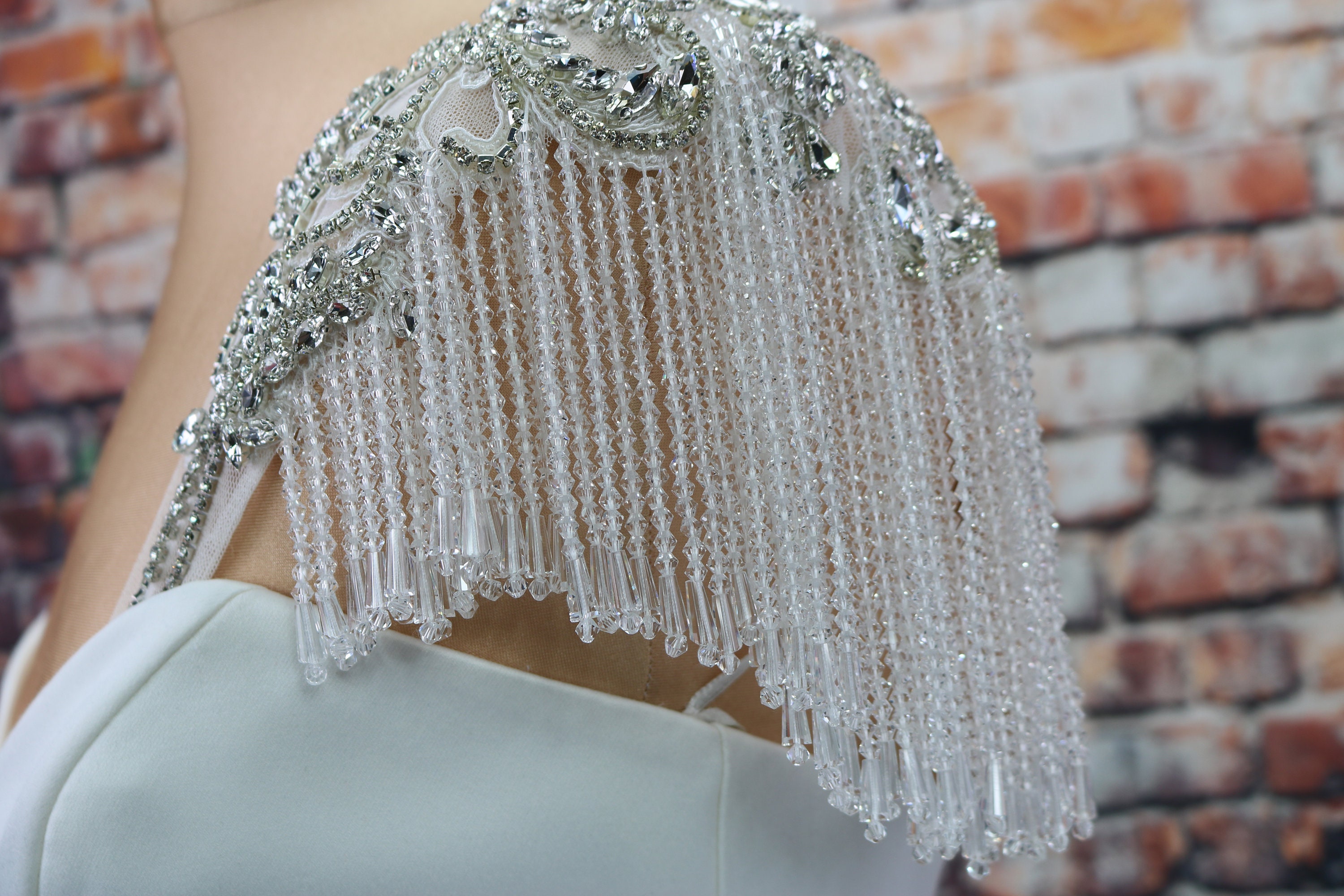 Wedding Dress Sleeves, Bridal Sleeve, Detachable Sleeves, Shoulder cover, Beaded cap Sleeve, Wedding Dress Sleeves, Crystal sleeves