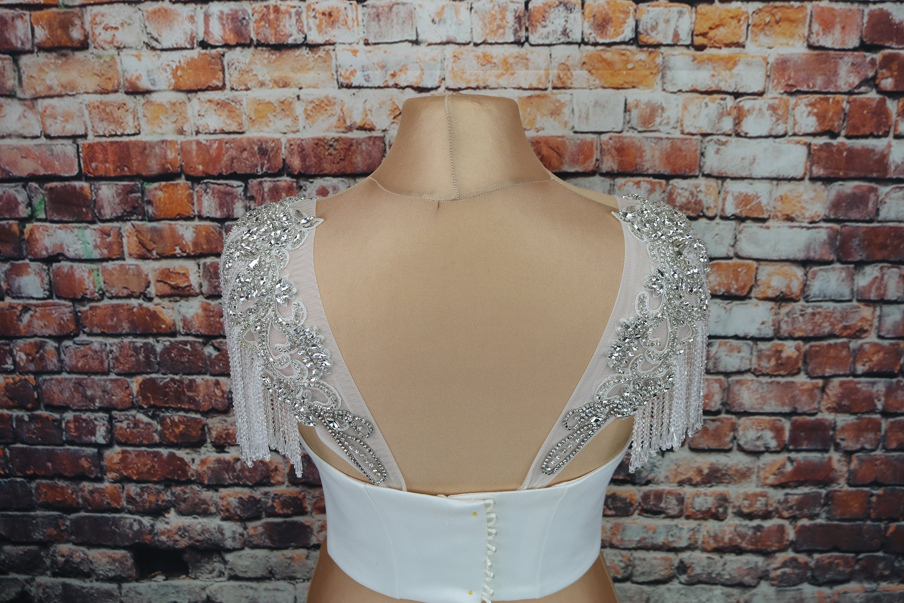 Wedding Dress Sleeves, Bridal Sleeve, Detachable Sleeves, Shoulder cover, Beaded cap Sleeve, Wedding Dress Sleeves, Crystal sleeves