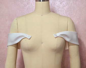 Satin DETACHABLE Bridal Sleeves, Detachable Wedding Dress Sleeves, Off Shoulder, Detachable Sleeves,Wedding Dresses Straps,Dress Sleeves