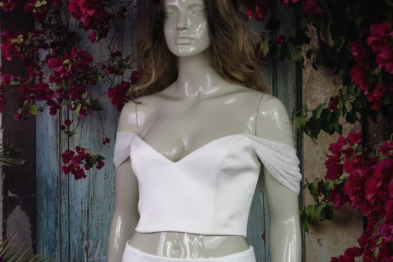 DETACHABLE Bridal Sleeves, Detachable Strap, Removable sleeves,Wedding Dress sleeves,Off shoulders sleeves, Tulle sleeves, Made in UK image 5