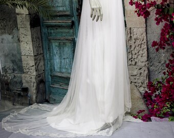 Detachable Wedding Skirt in Ivory, Bridal Separate Skirt, Detachable Tulle Train, Wedding Dress Train, Wedding Separate Tulle Skirt